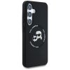 Etui Karl Lagerfeld Silicone Double      Heads And Circle MagSafe do Samsung Galaxy S25+ czarny